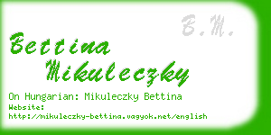 bettina mikuleczky business card